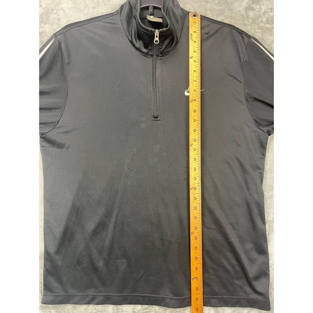 Vintage Nike‎ Men's Pullover 1/4 Zip Black Size XL Polyester Silver Tag - Picture 4 of 10
